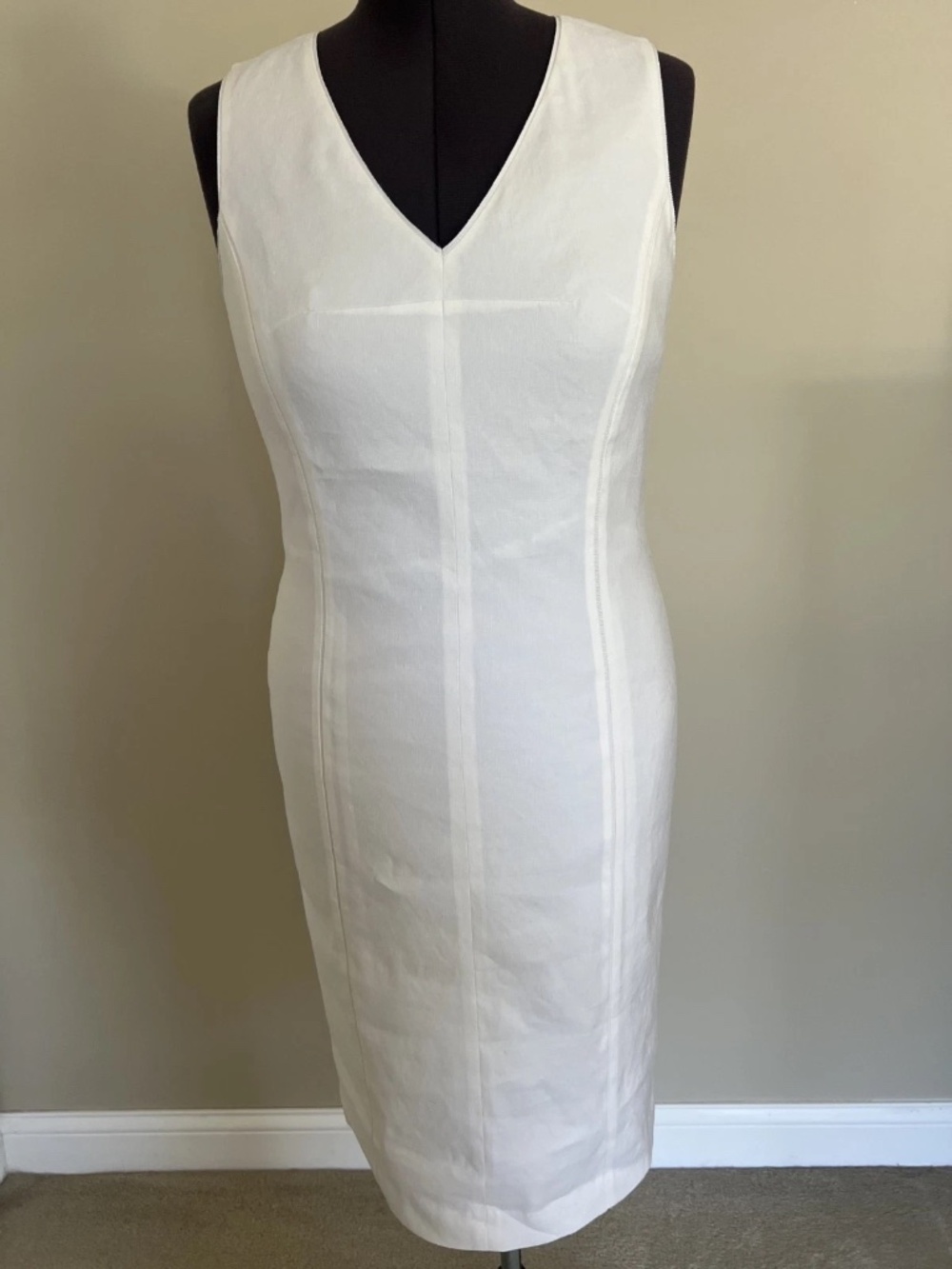Lafayette 148 New York Textured Cloud Dress Size 10 Sleeveless